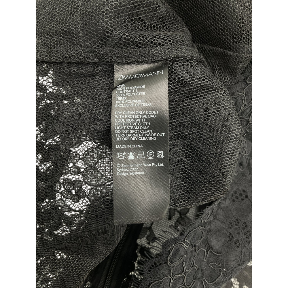 Zimmermann Sheer Black Sensory Lace Bodice Top Size 1 NWT - Picture 5 of 5